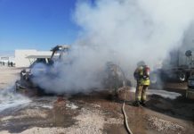 BOMBEROS DE CAJEME CONTROLAN INCENDIO DE TRÁILER EN EL PARQUE INDUSTRIAL