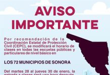 POR RECOMENDACIÓN DE PROTECCIÓN CIVIL LA SEC MODIFICA HORARIO DE CLASES EN TODA LA ENTIDAD DEL MARTES A JUEVES