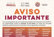 Se mantiene suspensión de clases este viernes 10 de enero en 30 municipios: SEC