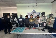 DETIENEN A TRES HOMBRES CON ARMAS Y DROGAS EN EL CAMPO 30 DE CAJEME