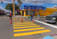 SEMAFORIZACIÓN Y SEÑALIZACIÓN REALIZA TRABAJOS DE REHABILITACIÓN EN EL CRUCE DE LAS CALLES CHIHUAHUA Y 6 DE ABRIL EN CAJEME