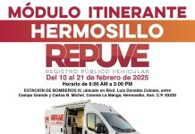 Anuncia Repuve instalación de módulo móvil para regularizar vehículos en Hermosillo