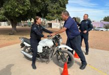 REFUERZAN HABILIDADES DE POLICÍAS DE CAJEME CON CURSO DE MANEJO DE MOTOCICLETA