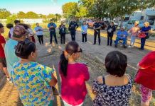 LLEVAN POLICÍA COMUNITARIO A COLONIA VALLE DORADO EN CAJEME