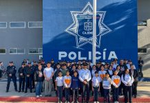 PARTICIPAN ESTUDIANTES DE SECUNDARIA GENERAL 5 EN CEREMONIA CÍVICA DE SSPM DE CAJEME*