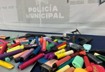 RECOLECTA SSPM VAPEADORES Y JUGUETES BÉLICOS EN PLANTELES EDUCATIVOS DE CAJEME