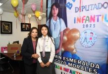 La diputada Gabriela Tapia Fonllem recibe a la diputada infantil Jazmín Esmeralda Fragozo de Benito Juárez