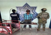 DETIENE SSPM Y MARINA A PRESUNTO POR ROBO DE CABLEADO EN CAJEME