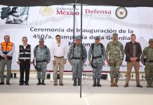 *INAUGURA EL PRESIDENTE JAVIER LAMARQUE, INSTALACIONES DE LA 450 COMPAÑÍA DE LA GUARDIA NACIONAL EN CAJEME*