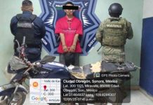 DETIENEN A UNO POR PORTACIÓN DE ARMA PROHIBIDA Y A OTRO POR PORTACIÓN DE MOTOCICLETA CON REPORTE DE ROBO*