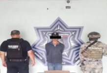 DETIENE SSPM Y MARINA A DOS POR PORTACIÓN DE ARMA*