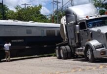 Choca tráiler con Tren Interoceánico en Macuspana, Tabasco; Marina reporta lesionados