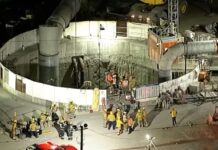 Rescatan a 31 trabajadores tras el colapso parcial de un túnel en Los Ángeles, dicen las autoridades