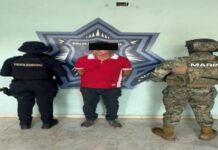 *SSPM Y MARINA DETIENEN A TRES PERSONAS POR DELITOS CONTRA LA SALUD Y PORTACIÓN DE ARMA DE FUEGO EN LA COLONIA MAXIMILIANO R. LÓPEZ*