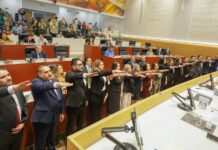 Rinden protesta personas juzgadoras ante el Congreso de Sonora