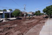 *SUPERVISA JAVIER LAMARQUE OBRA DE INFRAESTRUCTURA VIAL E HIDROSANITARIA AL SUR DE LA CIUDAD*