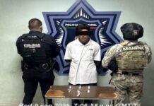 *DETIENE SSPM Y MARINA A SUJETO EN POSESIÓN DE SUSTANCIA SIMILAR A METANFETAMINA Y RELACIONADO CON ROBOS A CASA HABITACIÓN*