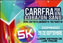 *INVITAN A LA SEGUNDA CARRERA PEDESTRE RECREATIVA 5K “POR UN CORAZÓN SANO”*