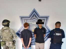 DETIENEN A DOS JÓVENES POR PORTACIÓN DE ARMA DE FUEGO EN LA COLONIA CENTRO DE CIUDAD OBREGÓN