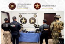 AMIC y SEMAR ejecutan cateo en casa de seguridad en Puerto Peñasco