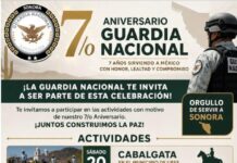Invita Guardia Nacional a celebrar su 7.º aniversario en Sonora